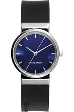 Jacob Jensen Quarzuhr 32749 Damen Uhr, Blau, Edelstahl, Kautschuk, (1-tlg)