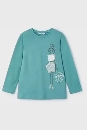 Mayoral Langarmshirt Langarmshirt mit Print Mädchen (407296) 110