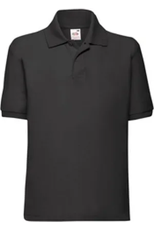 Fruit Of The Loom Poloshirt Kids 65/35 Polo schwarz 128