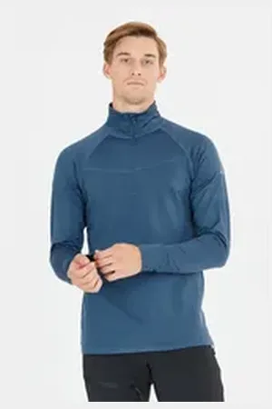 Whistler Langarmshirt Baggio (1-tlg) mit hochabschließendem Kragen blau XL