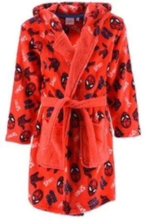 SPIDERMAN Kinderbademantel Jungen Bademantel langarm Morgenmantel rot 98