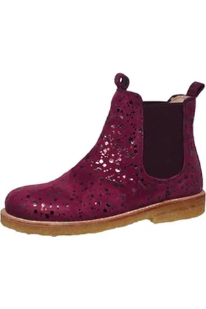 ANGULUS 2191 Chelsea Boots komplett Leder Stiefeletten Bordeaux Schnürstiefelette