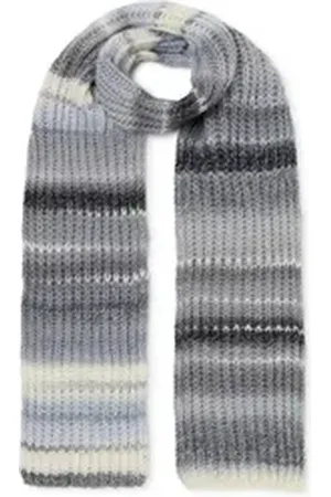 Cinque Strickschal AURORA, aus kuschelweicher Wollmischung gestrickt, made in Italy silberfarben