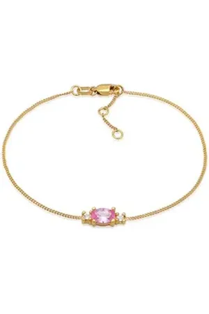 Haze & Glory Armband Synthetischer Saphir Topas 375er Gelbgold goldfarben
