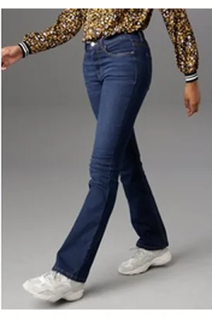 Aniston Bootcut-Jeans regular waist blau 42