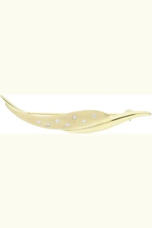 JuwelmaLux Brosche Brosche 333 (8 Karat) Gelbgold mit Zirkonia JL30-01-493