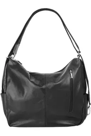 Cluty Laptoprucksack, echt Leder, Made in Italy schwarz