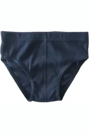 Hermko Slip 2850 Jungen Slip Unterhose, Sportslip ohne Bein 100% Bio-Baumwolle blau 98