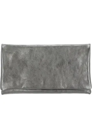 Abro+ Clutch Leather Mimosa grau M | 28.5 cm x 16 cm x 2.5 cm