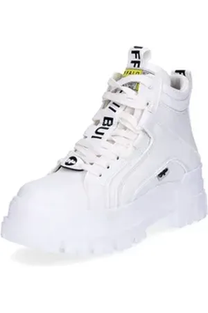 Buffalo Damen Plateau Schnürboot Aspha NC Mid weiß Schnürboots weiß 37 EU