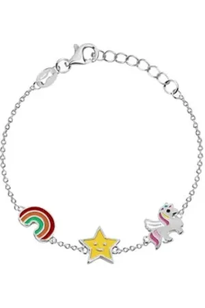 FAVS Silberarmband Mädchen-Armband 925er Silber, Emaille silberfarben