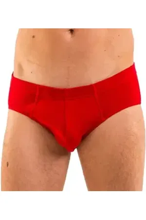Hermko Slip 16300 Herren Sportslip aus Baumwolle / Modal, mit weichem Bund rot D 5 = EU M