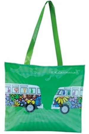 Brisa VW Collection by Einkaufsshopper Volkswagen Einkaufstasche, 16 l, im T1 Bulli Design Love Bus in bunten Farben grün