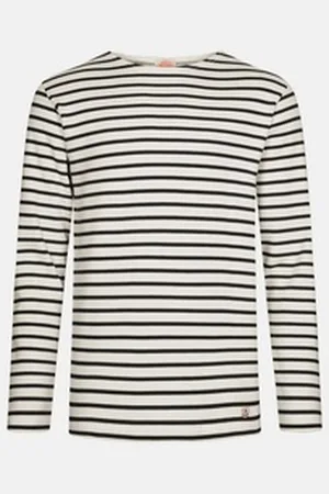 Armor.lux Langarmshirt Herren Streifenshirt Houat blau Größe 4 (L)
