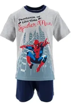 SPIDERMAN Shorty Kinder Jungen Pyjama Schlaf-Set (2 tlg) blau 98