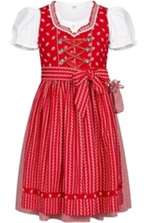 Nübler Dirndl Kinderdirndl 3-teilig Larissa in Rot von rot 170