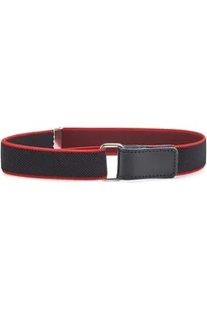 Ladeheid Stoffgürtel Kinder Gürtel Elastik-Gürtel 1-12 Jahre 34-90 cm P15 rot|schwarz 1-6 Jahre