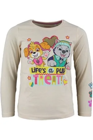 Paw Patrol Langarmshirt Skye und Everest Kinder Mädchen Shirt Gr. 98 bis 128, Baumwolle gelb 104