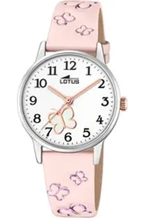 Lotus Chronograph Kinderuhr Leder rosa Classic, (Chronograph), Kinder Armbanduhr rund, klein (ca. 30mm), Edelstahl rosa