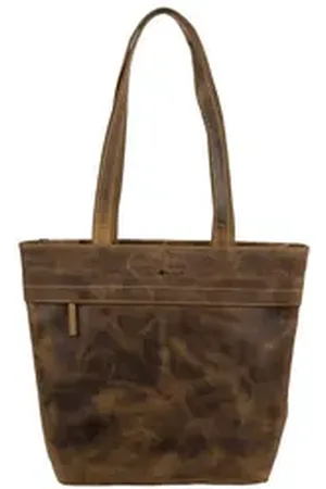 Greenburry Shopper Damen Vintage Leder Shopper Handtasche 1628-25
