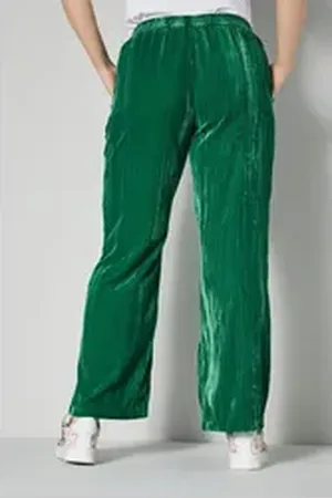 Angel of Style Angel of Style Schlupfhose Samthose Straight Fit Crash-Optik Elastikbund blau|grün 50