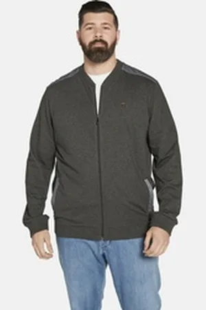 Charles Colby Sweatjacke DUKE GABRIEL in Blouson-Optik grau 3XL (64/66)