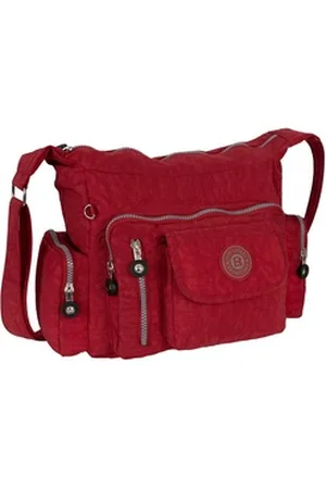 Bag Street Umhängetasche Damentasche Umhängetasche Handtasche Schultertasche Taupe Rot, als Schultertasche, Umhängetasche tragbar rot