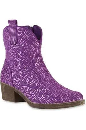 VAN HILL 840903 Cowboy Boots Schuhe lila 39 EU