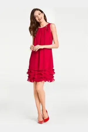 Heine Etuikleid Cocktailkleid rot 40