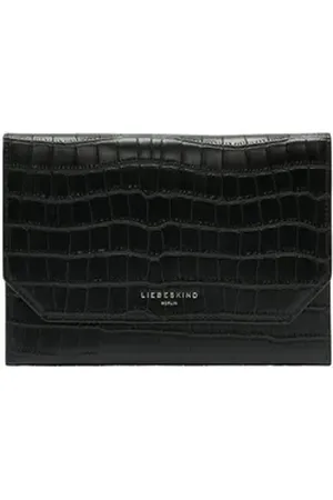 liebeskind Clutch Pouch, aus echtem Leder schwarz