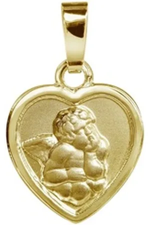 JEVELION Engelanhänger KETTENANHÄNGER Engel-Anhänger Silber vergoldet (Schutzengel, für Kinder - Mädchen), Schmuckanhänger - Made in Germany