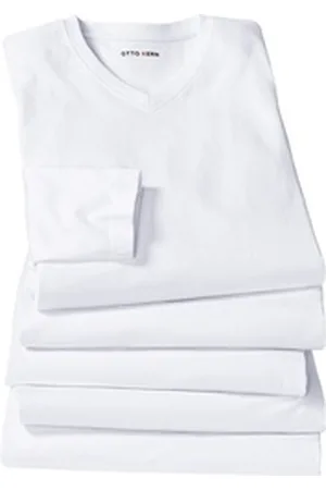 Otto Kern Langarmshirt (5er-Pack) aus 100% formstabiler und hautsympathischer Baumwolle weiß L