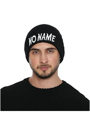 DonDon Beanie stylische Herren Winter Beanie (Packung, 1-St) Wintermütze, mit coolem Statement-Print, Strickmütze mit Krempe schwarz