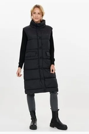 Whistler Steppweste Amaretto in langem Schnitt schwarz 40