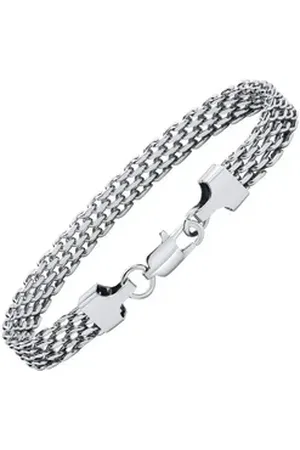 Karma Edelstahlarmband Herrenarmband silber Edelstahl massiv (Armband Schmuck Geschenk), Silberarmband Herren Herrenschmuck silberfarben