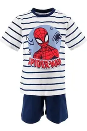 SPIDERMAN Shorty Kinder Jungen Pyjama Schlaf-Set (2 tlg) blau 98