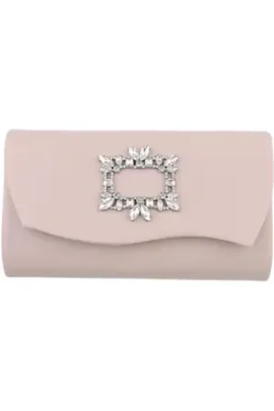 Ital-Design Schultertasche Kleine, Damentasche clutch schultertasche mit strass in Beige beige