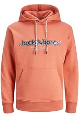 JACK & JONES Hoodie JORLAKEWOOD aus Baumwollmix orange L