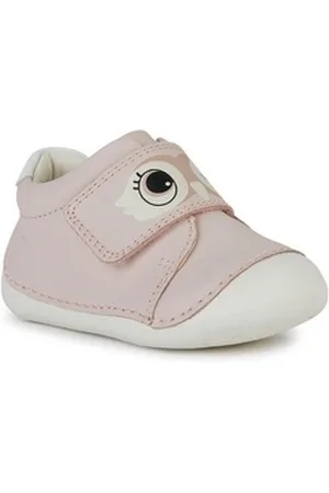 Geox B TUTIM B Krabbelschuh Babschuh, Sneaker, Lauflernschuh mit praktischem Klettverschluss rosa 22 EU
