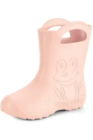 Ladeheid EVA Regenschuhe für Frauen LA-CA-09 Gummistiefel Damen federleichte Gartenschuhe mit Griffen rosa 36-37 EU