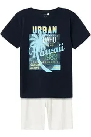 NAME IT Jogginganzug, NKMJUNIKSHORTS SET PB blau 134