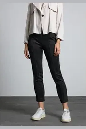 Street one 7/8-Jeggings in Velouroptik schwarz 42