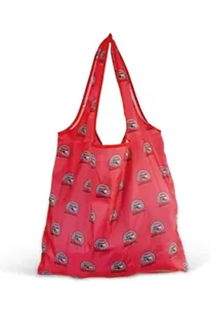 Brisa VW Collection by Einkaufsshopper Volkswagen Wiederverwendbarer Einkaufsbeutel, Shopper, Einkaufstasche mit rotem Vintage Logo rot