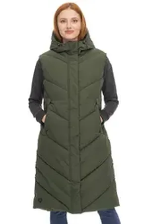 Ragwear Winterjacke Suminka Vest Damen Dark Olive L grün L