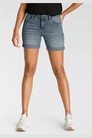 ARIZONA Jeansshorts Ultra-Stretch extra eng geschnitten, krempelbare Beinabschlüsse blau 44