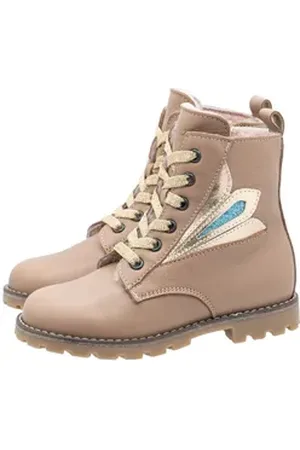 Dianetti Stiefel Boots Mädchen 1612 Schnürboots Lammfell Schnürstiefelette 27 EU