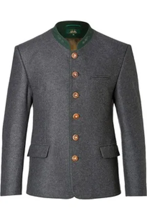 Wiesnkönig Trachtenjacke Lodenjacke Benjamin grau 52