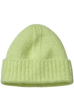 hessnatur Strickmütze aus Alpaka mit Bio-Pima-Baumwolle (1-St) grün|rosa One Size