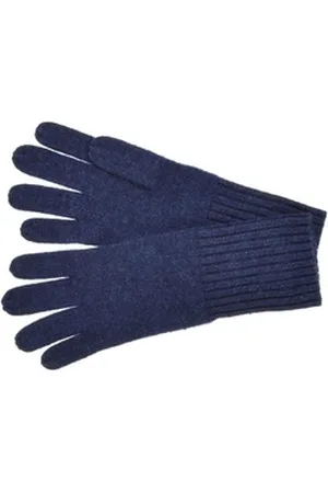 Seeberger Strickhandschuhe Cashmere Fingerhandschuhe 18603-0 blau