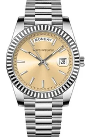 Watchpeople Quarzuhr Stella Day Date WP BSL064-01, flach, Tages- und Datumsanzeige, bunt